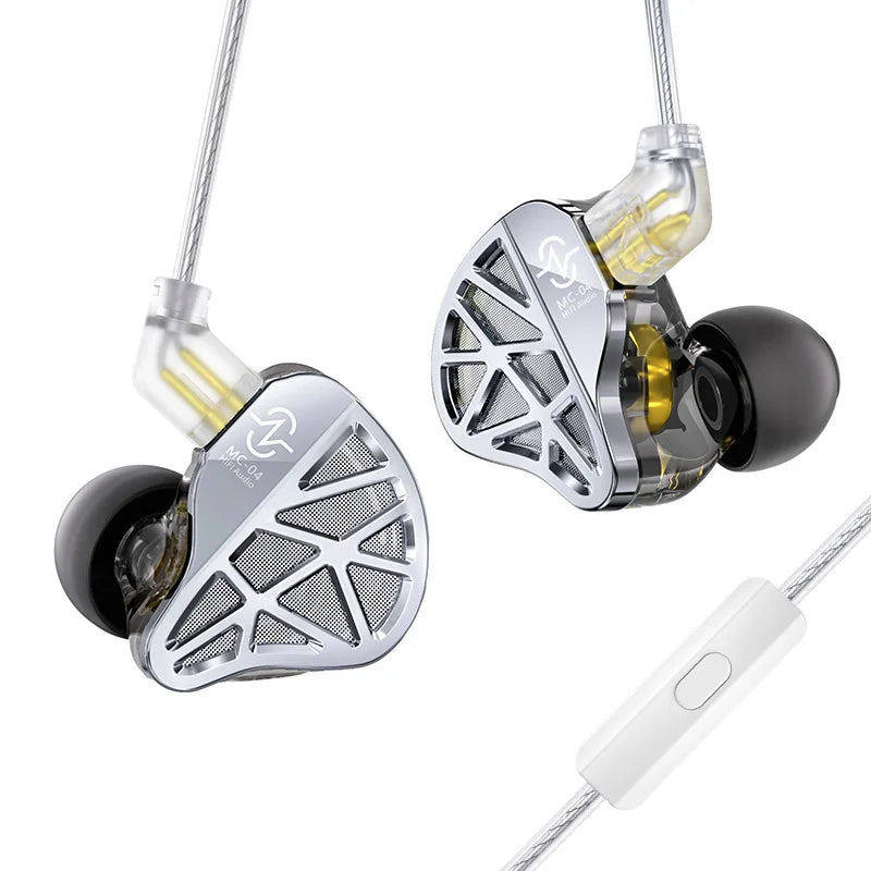 In-Ear HiFi Earphones CCZ MC04 DD&BA Hybrid Wired Headphones Stereo Bass Gaming Headsets Monitor Detachable 0.78mm 2Pin Cable