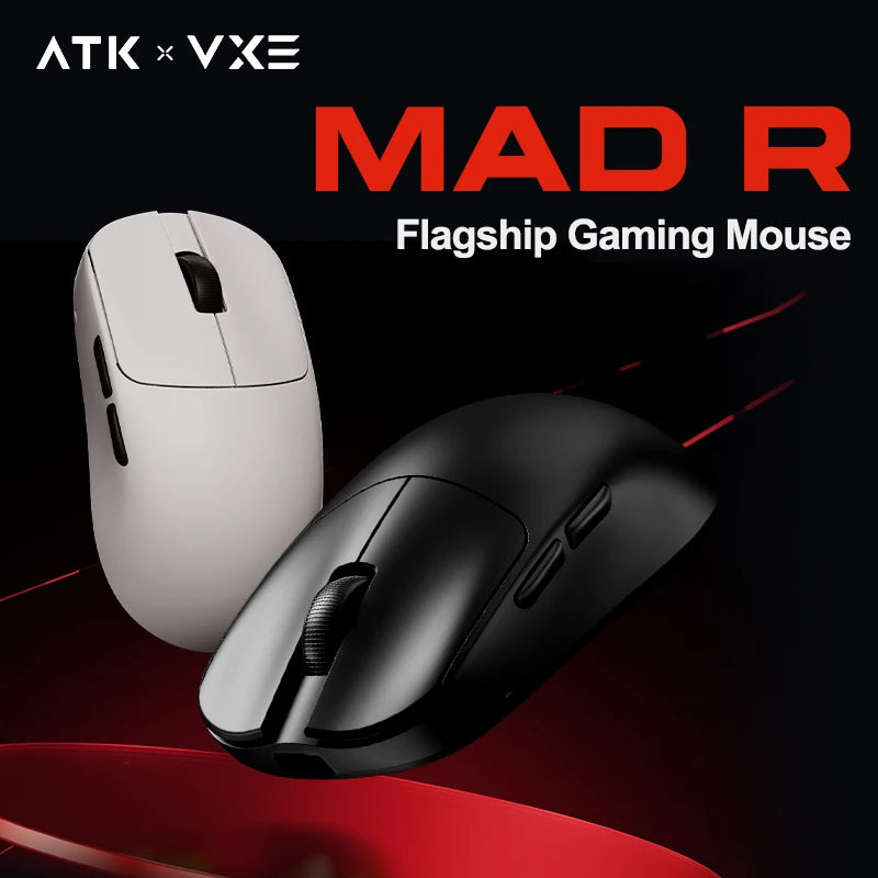 ATK VXE MAD R/R MAJOR  Ultra-lightweight E-sports Gaming Mouse Wireless Dual-Mode PAW3395/3950 Ergonomic Mice Standard 8K