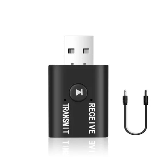 CMAOS USB Bluetooth 5.0 Transmitter Receiver 3 in 1 EDR Adapter Dongle 3.5mm AUX for TV PC Headphones Home Stereo Car HIFI Audio