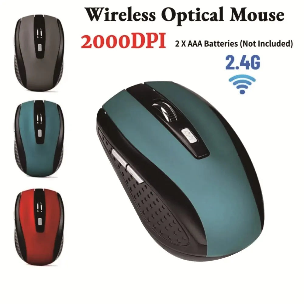 Computer Mouse Wireless USB Adjustable Gamer Gaming 6 Button Optical  2.4 USB Receiver for Computer PC Accessories