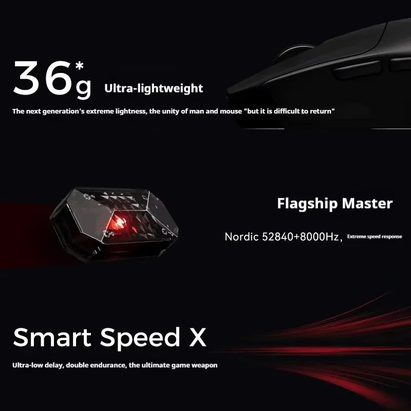 Atk Vxe Vgn Mad R Major Ultra-Lightweight Wireless Mouse Ergonomic Game Dual-Mode Esports Office Mouse Paw3395 Gift