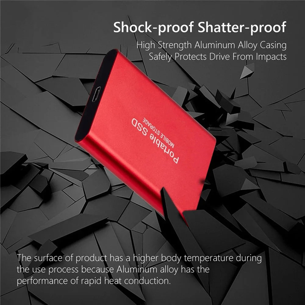 High-speed External Hard Drive 1TB 2TB 4TB Portable SSD Type-C Interface USB3.1 Hard Disk Solid State Drive for xiaomi Laptop PC