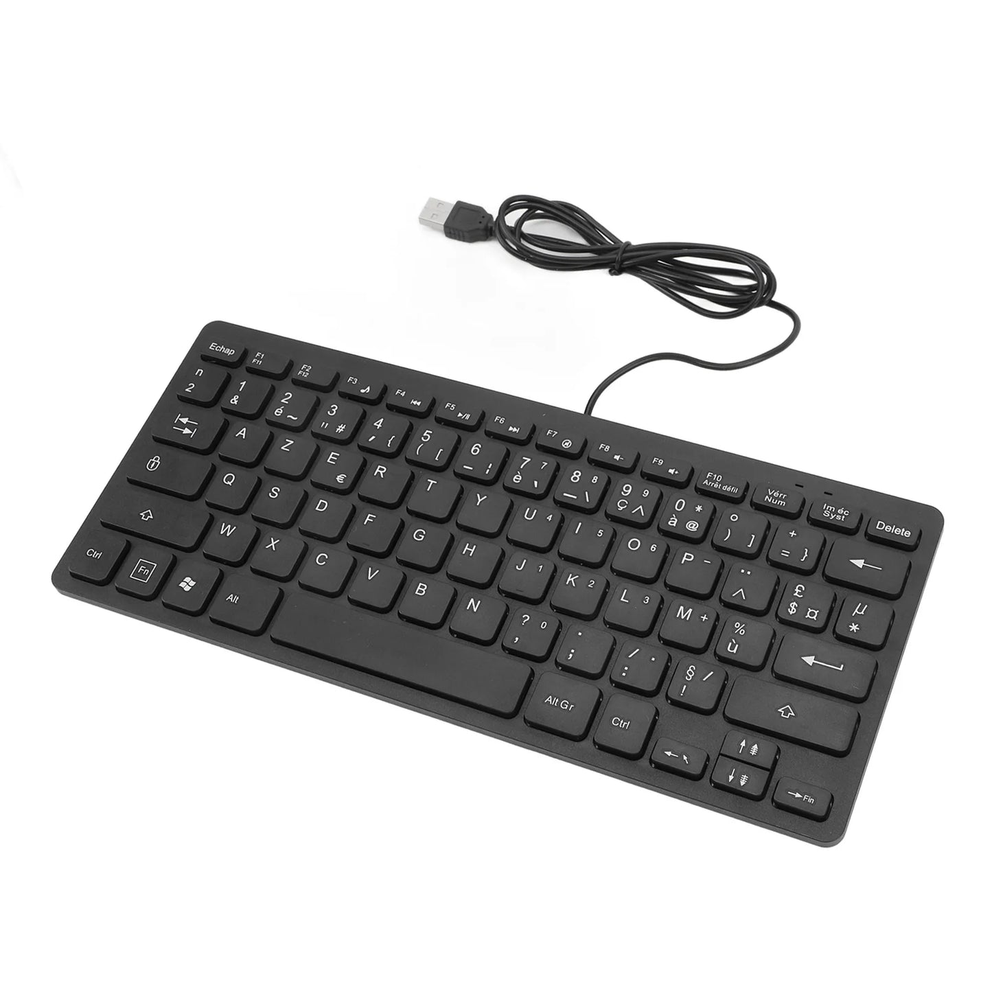 78 Keys USB Wired Keyboard Ultra Thin German French Spanish Language Keyboard Plug and Play for PC Laptops Computer