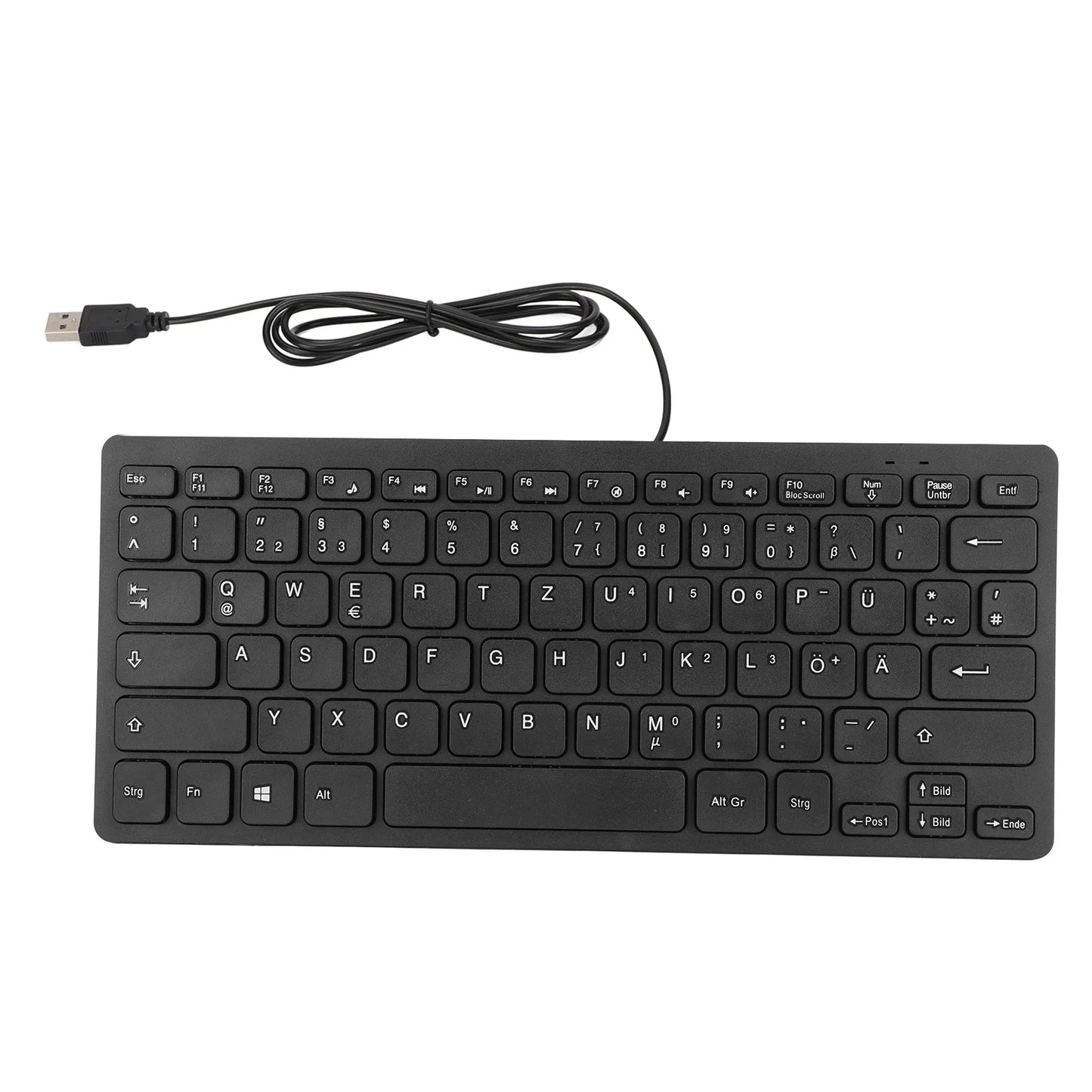 78 Keys German Russian French Keyboard USB Wired Desktop Computer Small Language Keyboard for Home PC Laptop