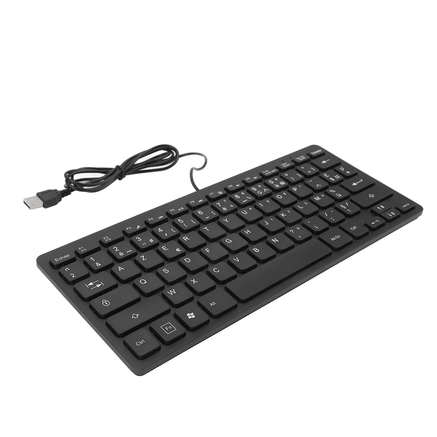 78 Keys USB Wired Keyboard Ultra Thin German French Spanish Language Keyboard Plug and Play for PC Laptops Computer