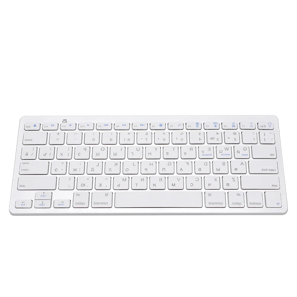 78 Key Keyboard Multi Functional Ultra Thin Russian Wireless Bluetooth Keyboard For Apple  WindowS Android Wireless Keyboard