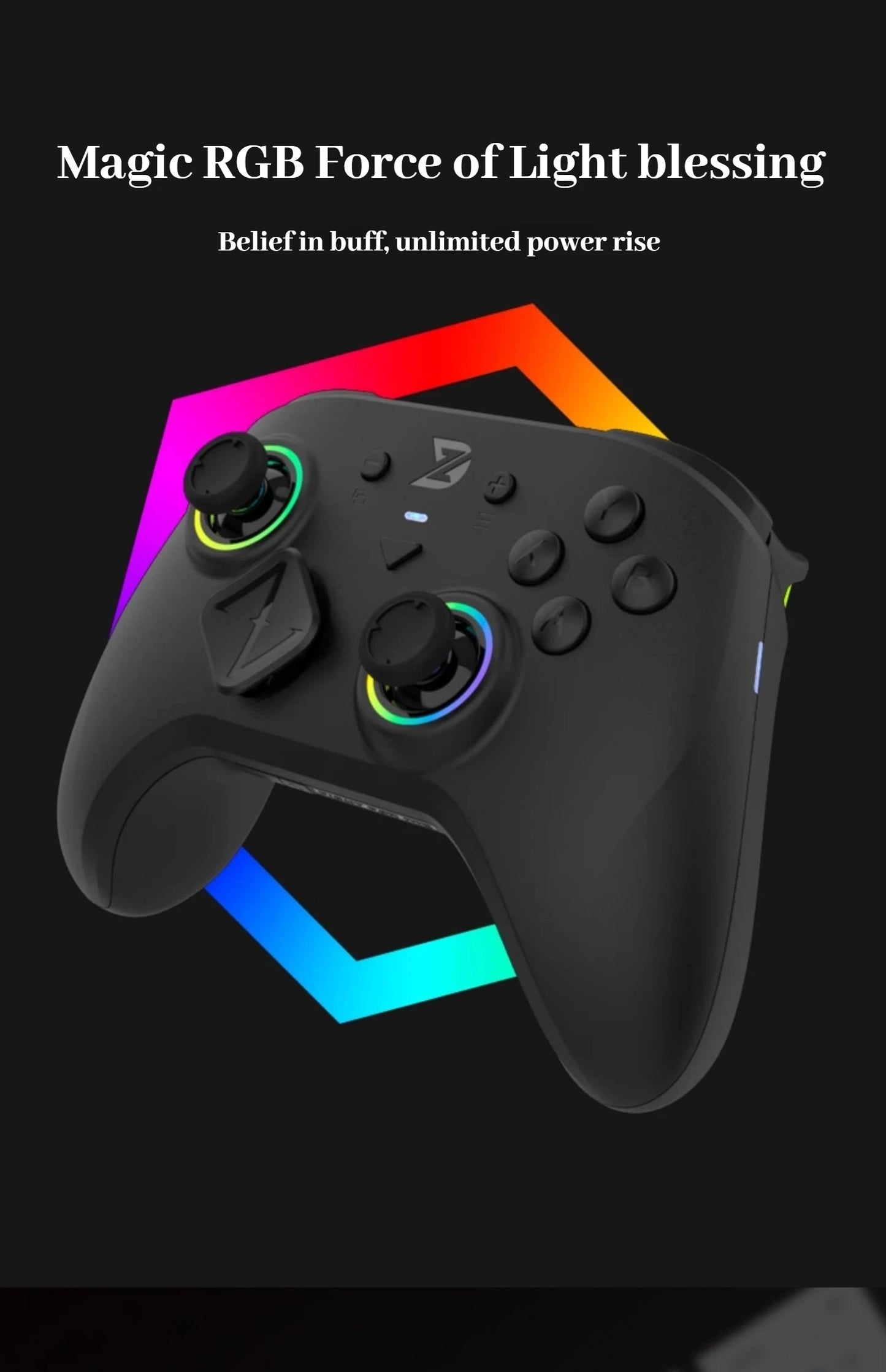 ZD Super Legend S Gaming Controller Wireless Bluetooth Hall Remote Sensing Rgb Motor Apex Switch Pc Android e-sport Gamepad