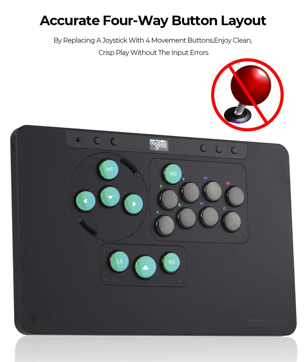 Haute42-COSMOX X Series Leverless Controller Replaceable Module Joystick Keyboard Arcade For PC/ Ps4 / Ps5 Switch Steam Hitbox