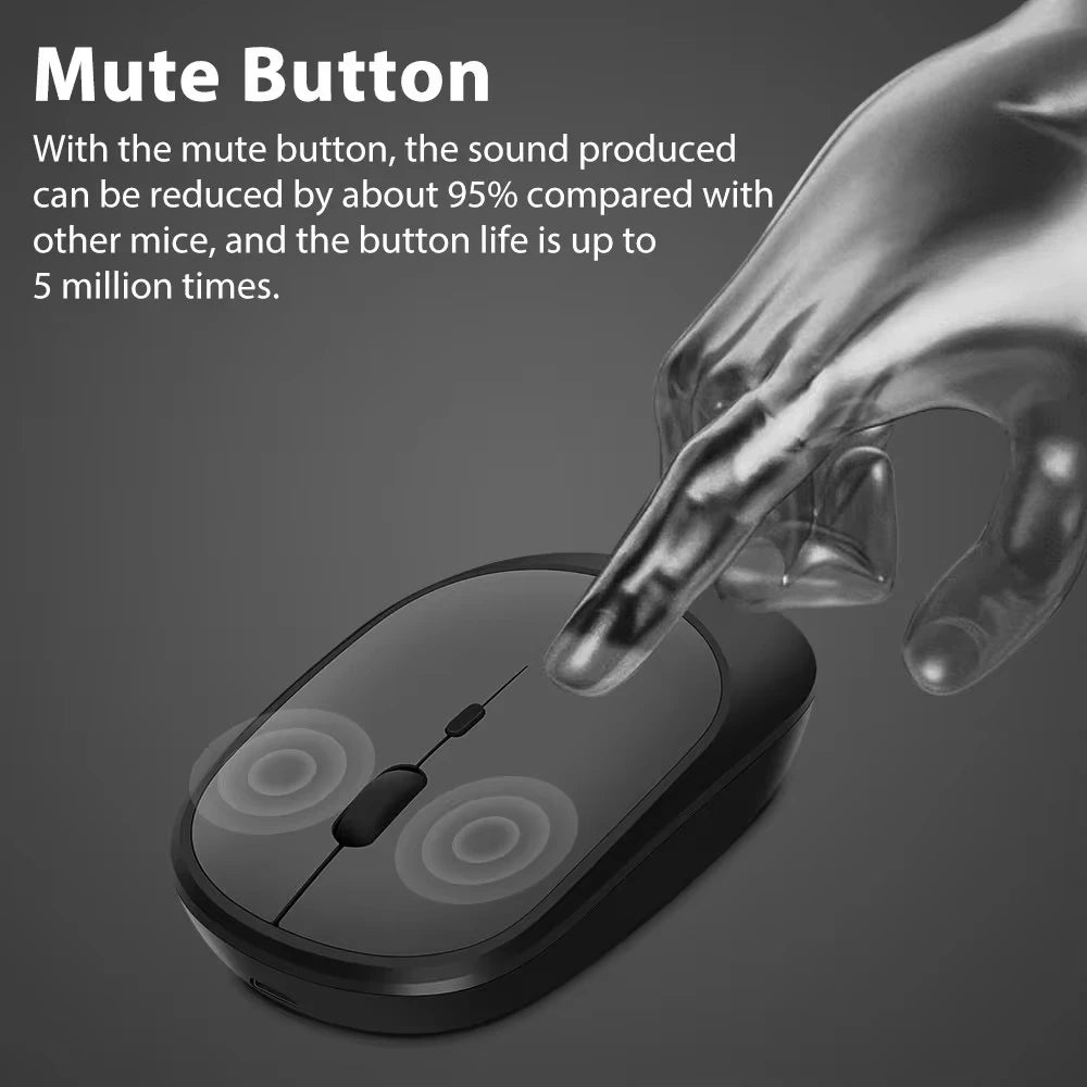 Xiaomi Bluetooth Wireless Mouse USB Rechargeable Ergonomics 2.4G Type-C Mice Adjustable DPI Silent Morandi Portable Office Mouse
