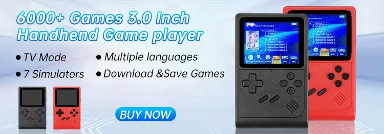 SF2000 3 inch IPS Screen Portable Handheld Game Player Video Game Console Built-in 8000+ Games Retro TV Game Player AV Output