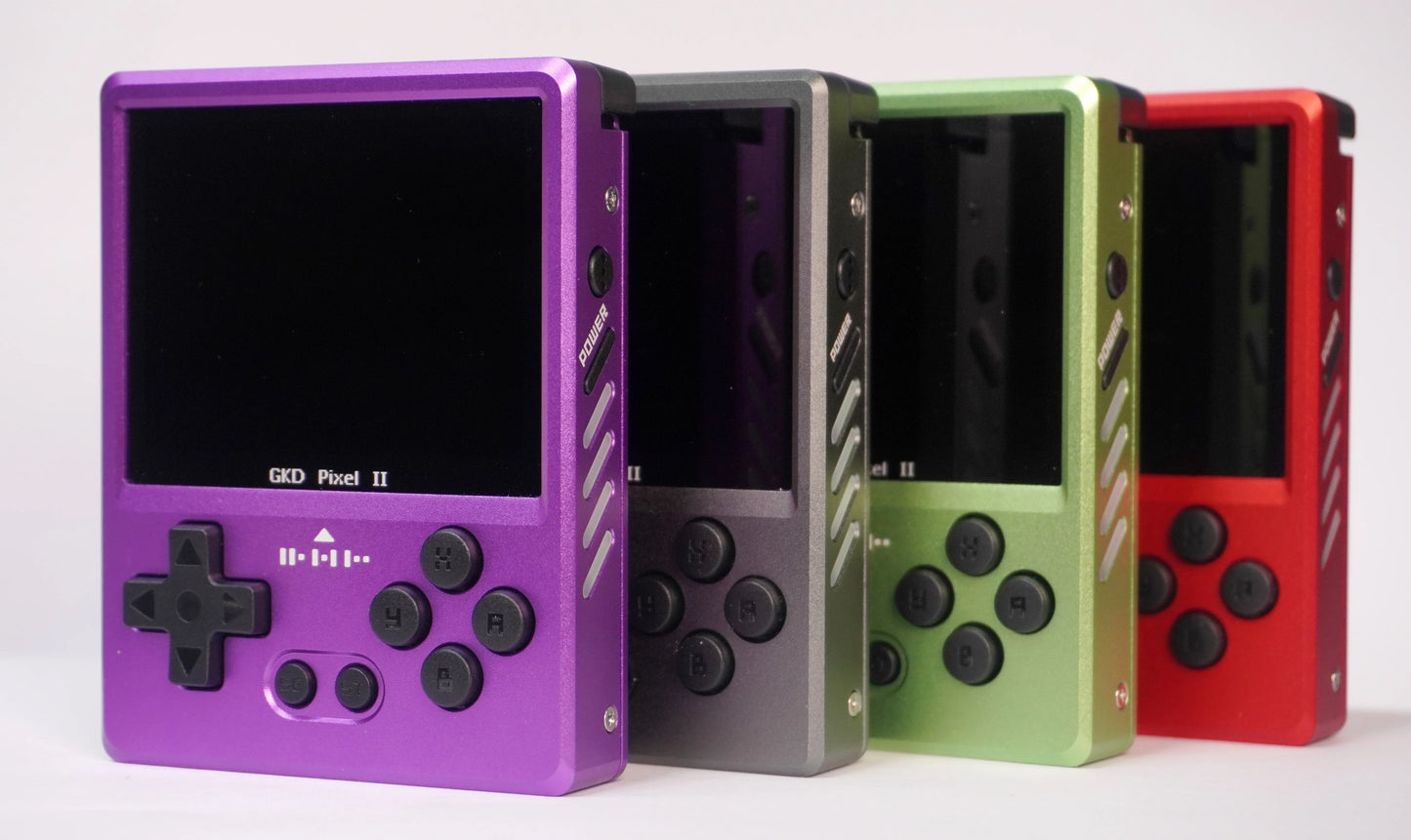 GKD Pixel2 Retro Handheld Game Console Portable Game Console 640x480Ips Rk3326s Metal CNC Body 2.4" IPS Screen Man Birthday Gift
