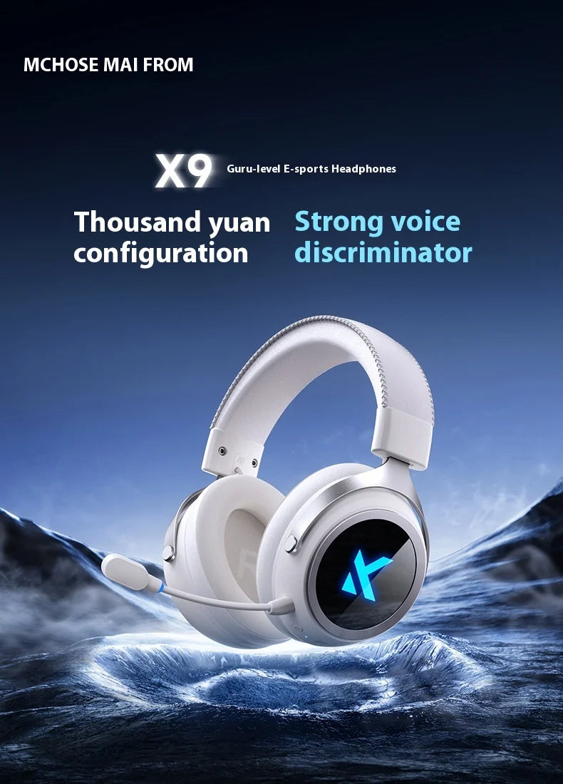 2025 Mchose X9 Headphone 3 Mode Wireless Headset Surround Sound Effect With Mic E-Sports Earphones Custom Accessories For Fps