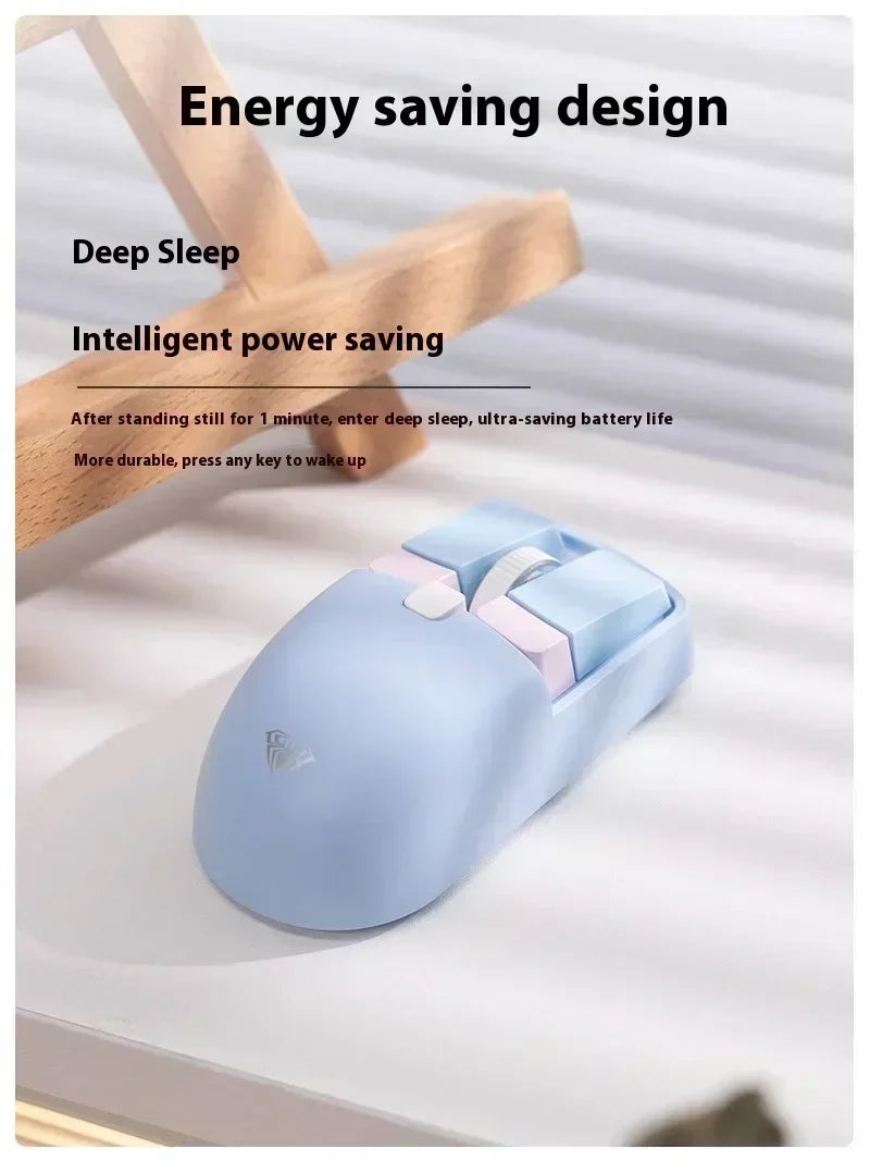 Aula SC320 Dual-Mode 2.4G Bluetooth Wireless Rechargeable 4000dpi Gaming Mouse Cute Girls Customized Laptop Office Accessories