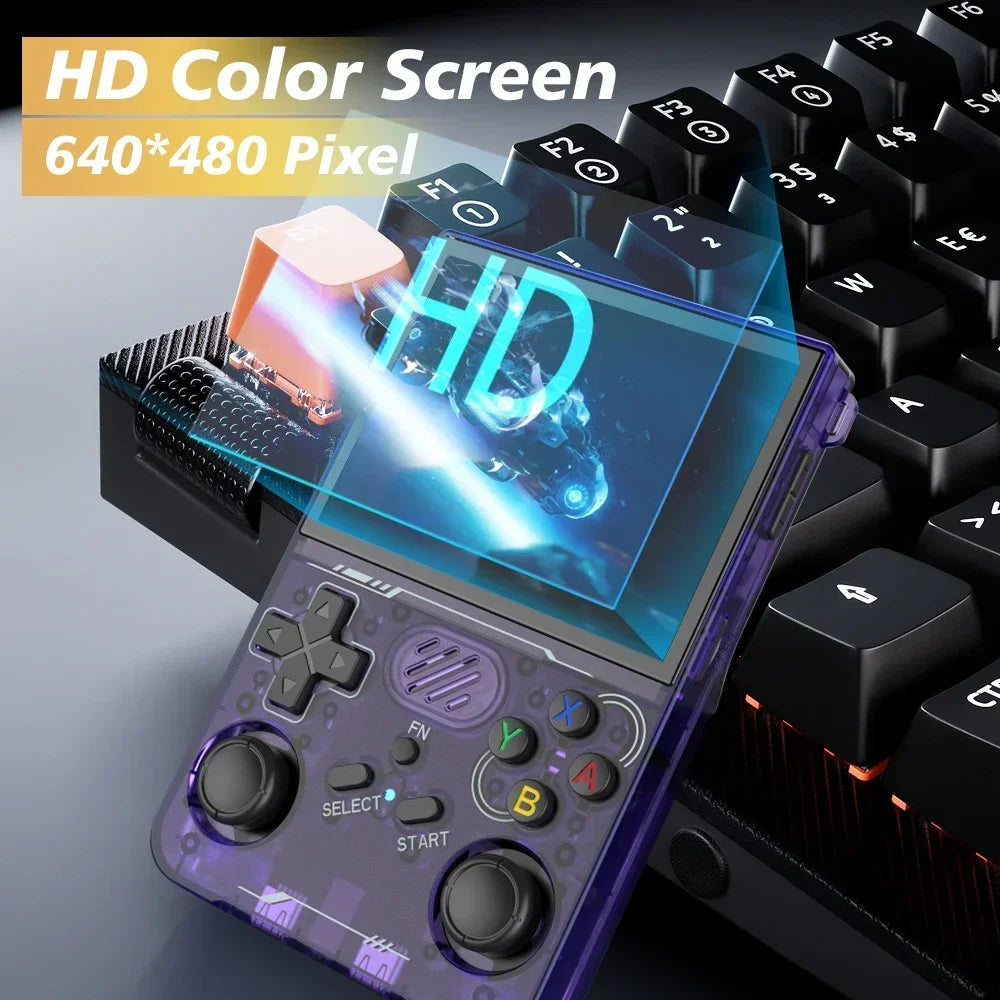 BOYHOM 256G R36XX Hand-held Game Consoles Video player 3.5-inch IPS 640*480 Screen Retro Game Player 3000 mAh128G/64G Games