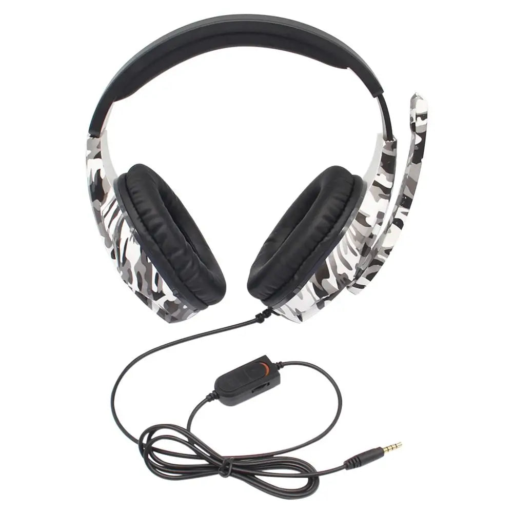 3.5mm Gaming Headset Fashion Camouflage Wired Headphones Professional Gamer with Microphone for PS4/PS3/ONE/360/Switch/PC