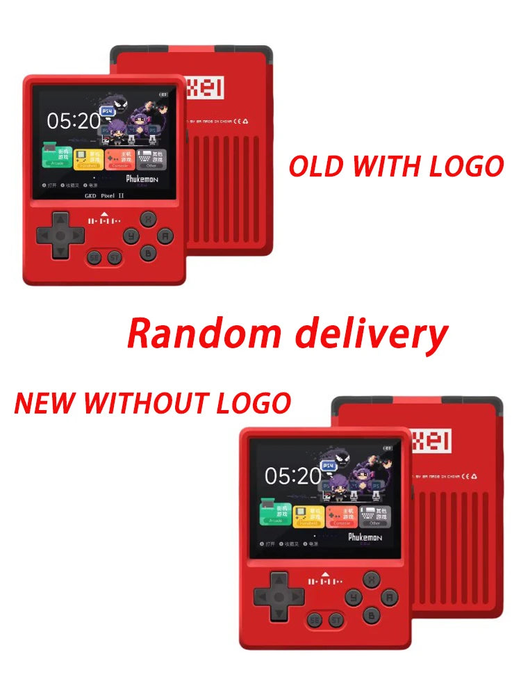 GKD Pixel2 Retro Handheld Game Console Portable Game Console 640x480Ips Rk3326s Metal CNC Body 2.4" IPS Screen Man Birthday Gift