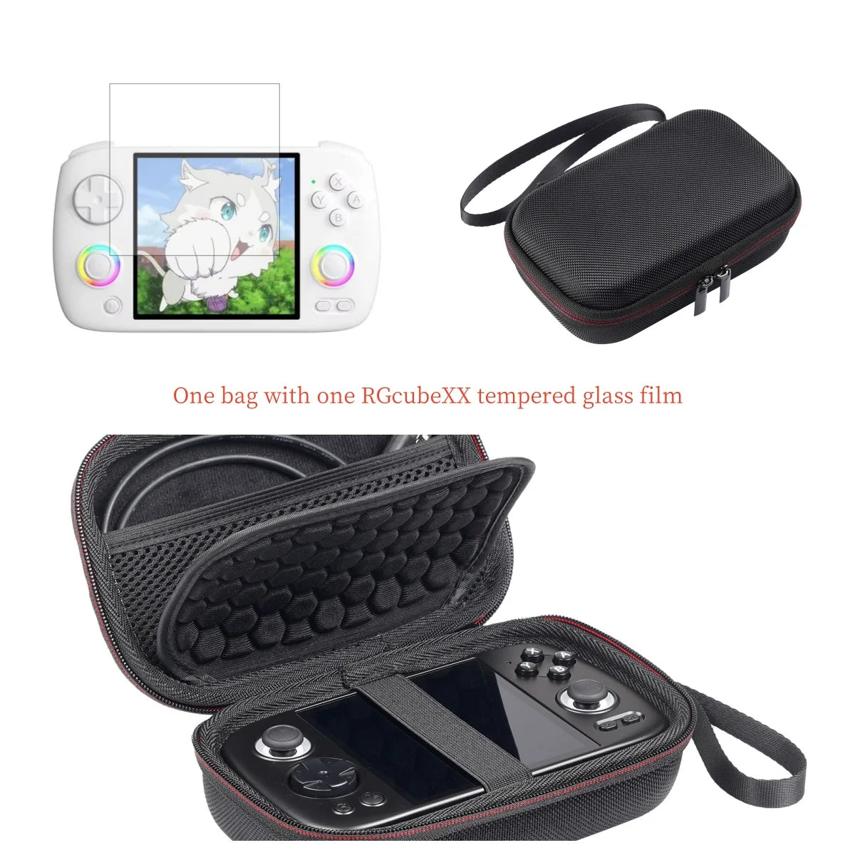 Portable For Handhled Anbernic RG Cube Case Hard Shell RGCube RG CubeXX Protetive Bag Cases Accessories Cable Storage Box Bags