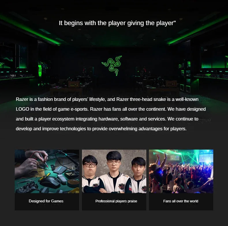 Razer HAMMERHEAD DUO Dual-core In-ear Gaming Earphones Stereo Music Sports Headset 3.5mm Wired Earbuds with Microphone Headphone