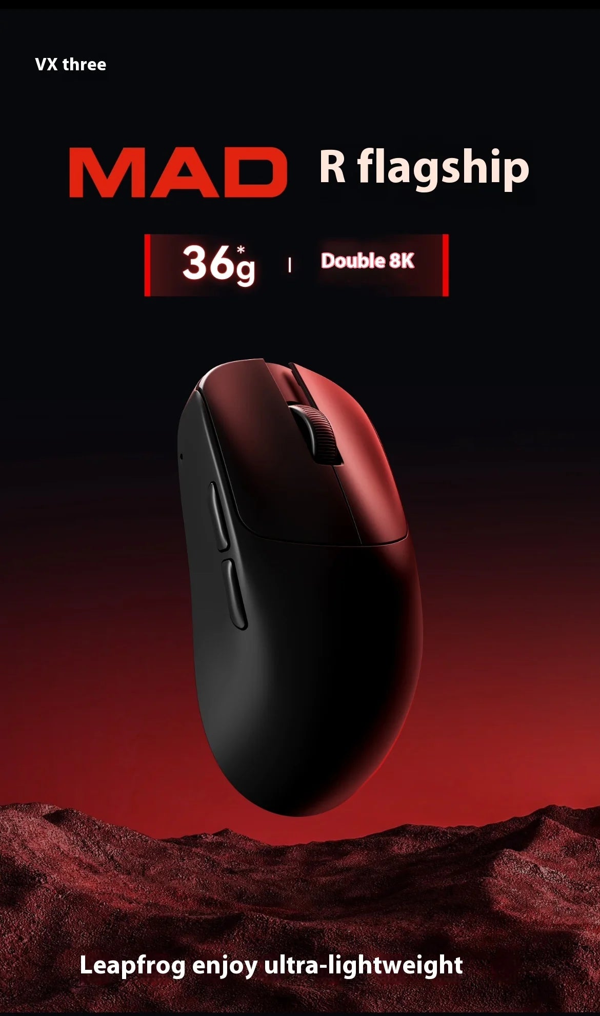 Atk Vxe Vgn Mad R Major Ultra-Lightweight Wireless Mouse Ergonomic Game Dual-Mode Esports Office Mouse Paw3395 Gift
