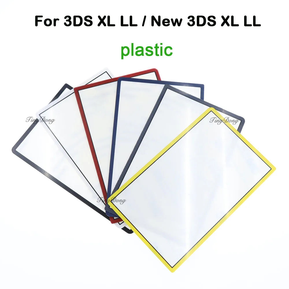 1PC Plastic or Glass Upper Front Top Screen Frame Lens LCD Screen protection Cover For 3DS XL LL New 3DSXL LL screen Lens