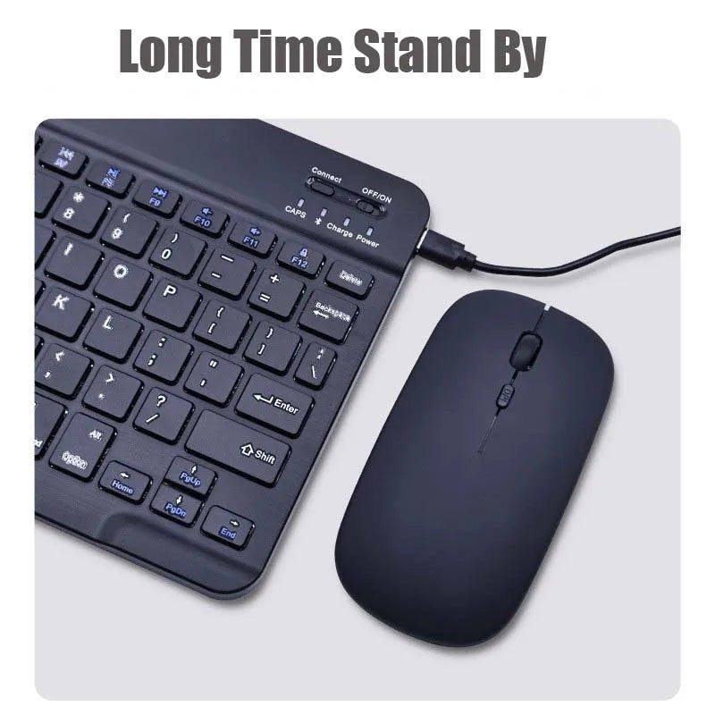 with Bluetooth Keyboard Mouse for Teclast T65 Max T70 T60 Plus T50HD 78Key 10inch Rechargeable Wireless Keyboard Mice Set Combo