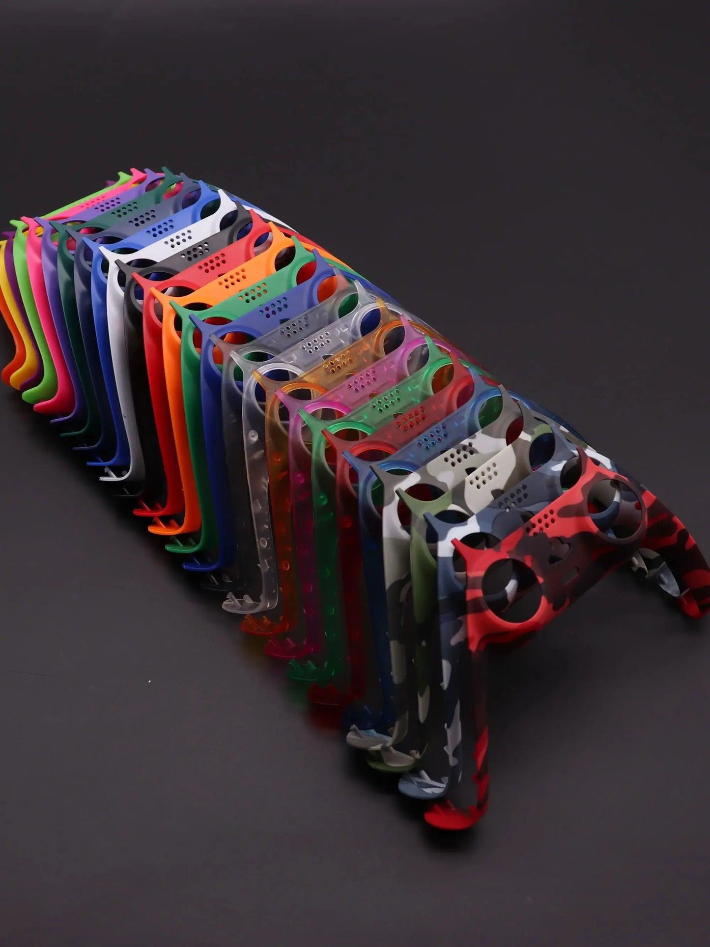 For PS5 V1 V2 V3 Gamepad Handle Shell Cover Camouflage/Clear Matte Controller Joystick Handle Decoration Strip With Pry Bar