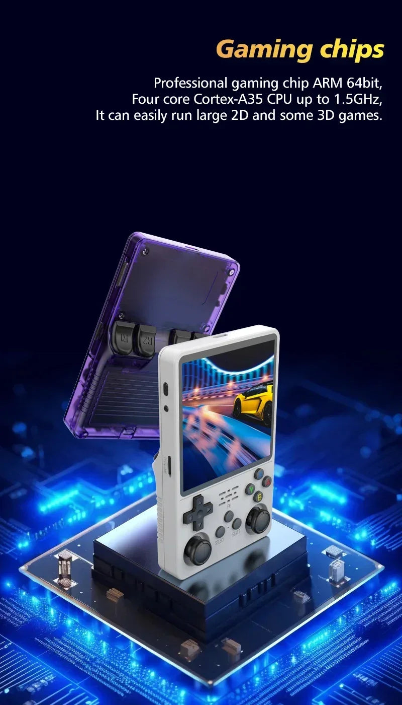 【Hot Sale】4" IPS Retro Handheld Game Console R36Plus, Dual-RAM 1G Chip, ARKOS 2.0 for 15,000+ Games, Portable Gaming for PSP/N64
