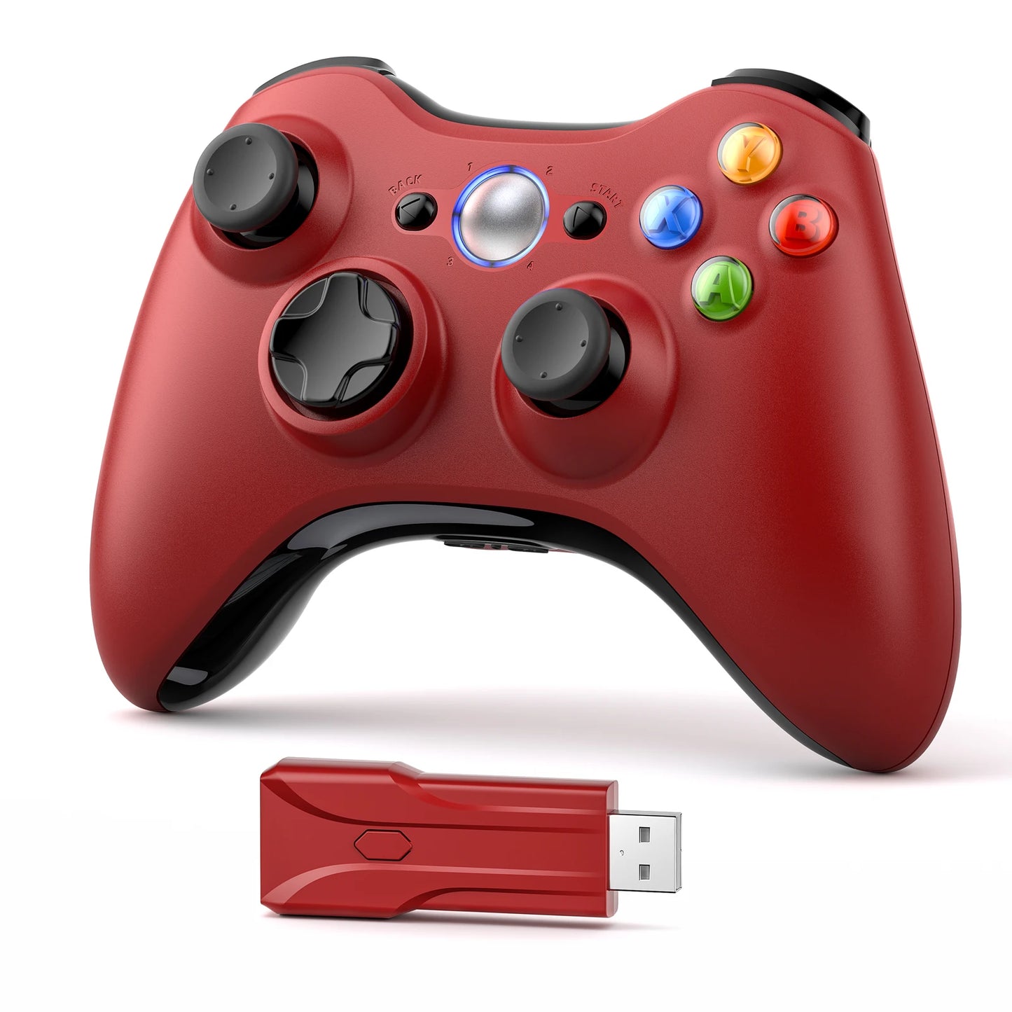 2.4G Xbox 360 Game Gamepad For Xbox 360/Slim/Elite/Winodow/PC Video Wireless Controller 6-axis Joystick Dual Vibration Gaming