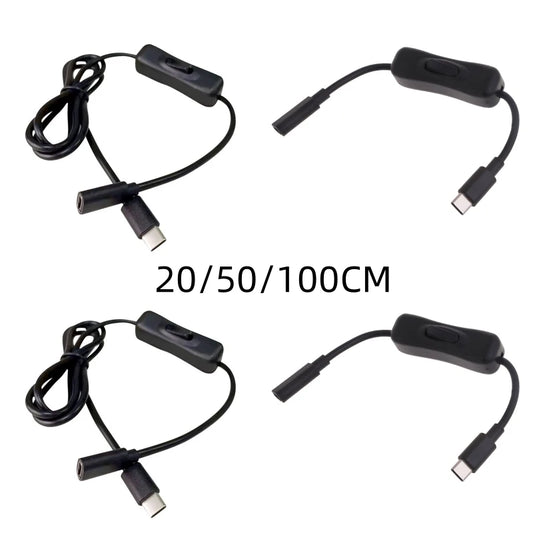 USB C Extension Cable with On/Off Switch Perfect for Charging and Data Transfer on Any Type C Device