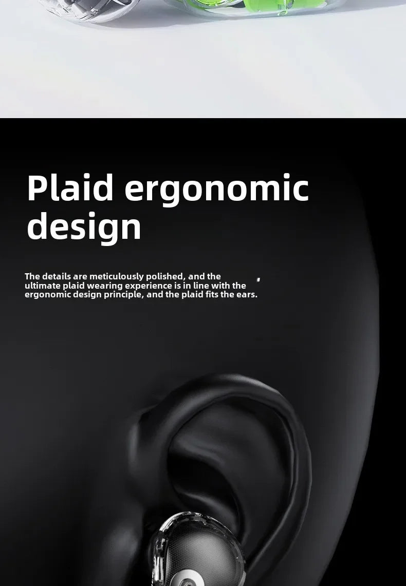 Wireless Bluetooth-compatible Earphones Intelligent Touch Color LCD Screen TWS Earbuds HIFI Noise Reduction Stereo Earphones