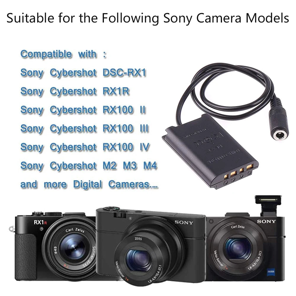 DK-X1 NP-BX1 NPBX1 Dummy Battery with USB Power Adapter DC Coupler For Sony for Sony DSC-RX1 DSC RX100 RX1R Camera