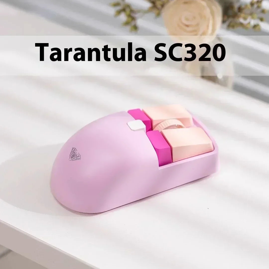 Aula SC320 Dual-Mode 2.4G Bluetooth Wireless Rechargeable 4000dpi Gaming Mouse Cute Girls Customized Laptop Office Accessories
