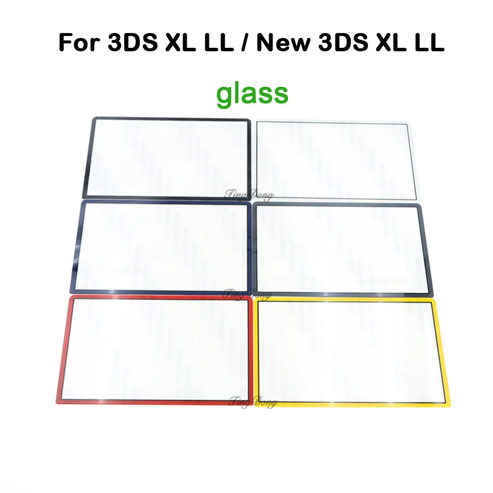 1PC Plastic or Glass Upper Front Top Screen Frame Lens LCD Screen protection Cover For 3DS XL LL New 3DSXL LL screen Lens