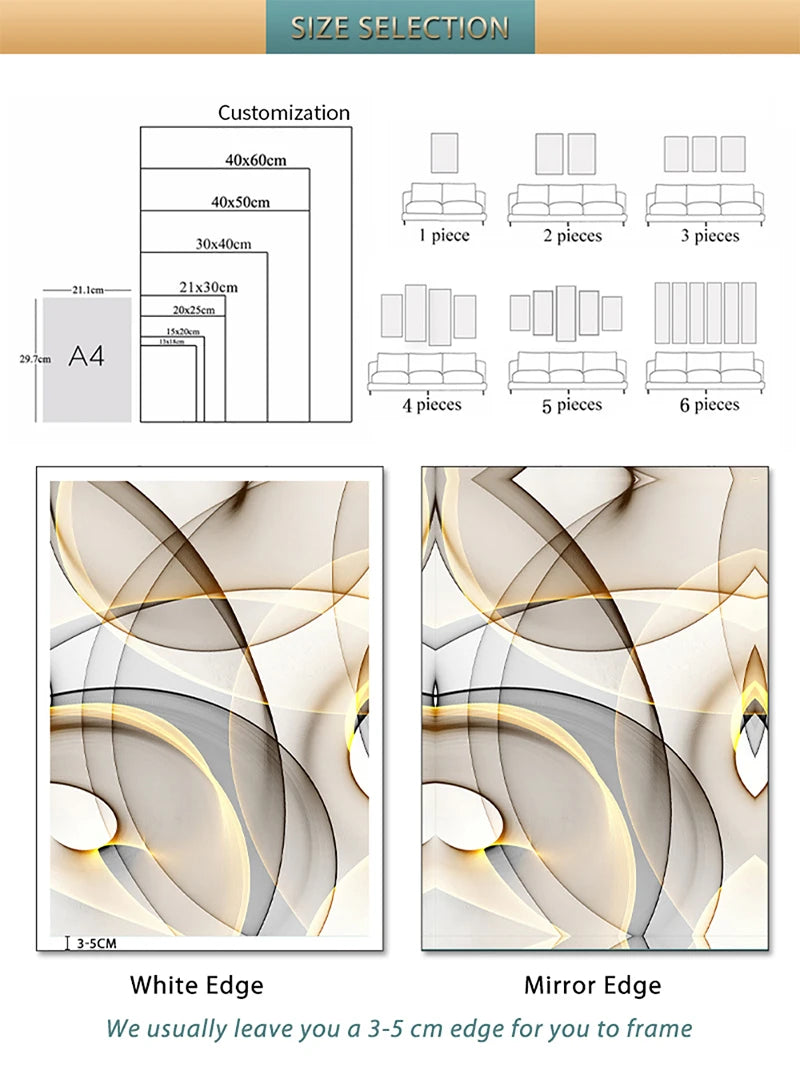 YWDECOR Custom Painting Canvas HD Print Customized Your Picture Personalized Wall Art Poster Photos for Living Room Home Decor