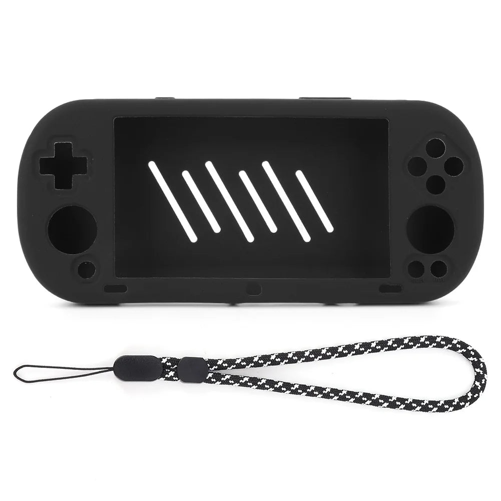 Hard EVA Carrying Case for Trimui Smart Pro Handheld Game Console Silicone Protective Case Storage Bag with Tempered Glass Film