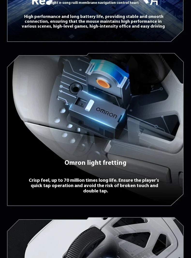 Mchose  Ax5 V2 8kHZ Magnesium Alloy Wireless High Performance Mouse PAW3950 Sensor 30KDPI Macro Defines Lightweight Gaming Mouse