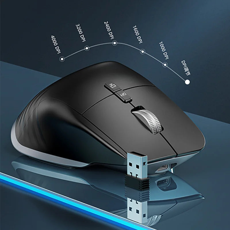 VICTSING M10 2.4G+Bluetooth wireless mouse Rechargeable office business 2.4G Wireless Ergonomic Mouse 4000DPI For PC Laptop