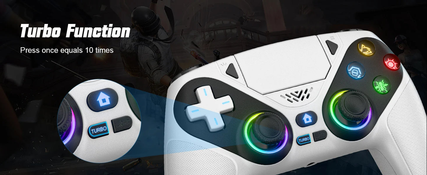 For Playstation 5 Wireless Controller For Ps5 Pc Console Controller With Turbo Dual Sense Vibrate Programming Bluetooth Gamepad
