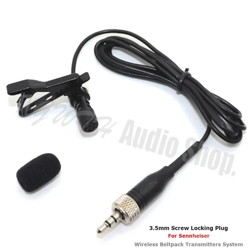 Lavalier Lapel Microphone ECM7 Tie Clip Mic for Sony UTX V1 D21 D11 UWP for Sennheiser Wireless Transmitter System 3.5mm Plug