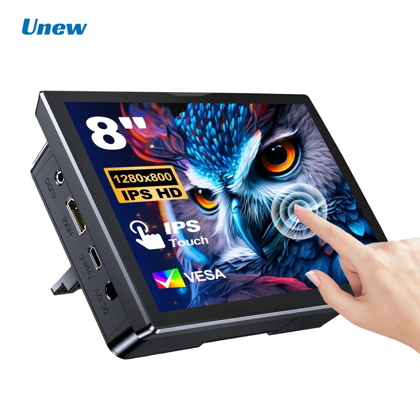 8 inch  Touch Monitor 1280x800P 16:10 Widescreen Ratio HDMI Interface for  DIY Projects Surveillance Display