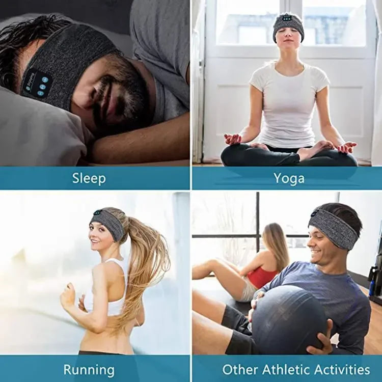 2025 Bluetooth Earphones Sports Sleeping Headband Elastic Wireless Headphones Music Eye Mask Wireless Bluetooth Headset Headband