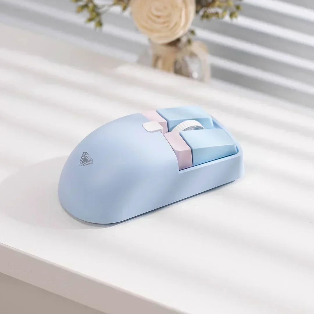 Aula SC320 Dual-Mode 2.4G Bluetooth Wireless Rechargeable 4000dpi Gaming Mouse Cute Girls Customized Laptop Office Accessories