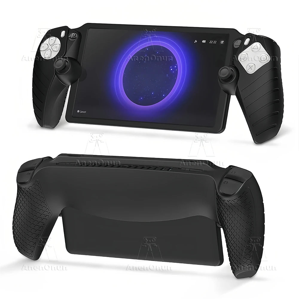 Silicone Case for PS Portal Full Cover Anti-fall Anti-scratch All-Round Protection Non-Slip Grip Durable Soft Shell Skin - Black