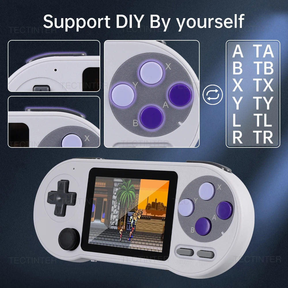 SF2000 3 inch IPS Screen Portable Handheld Game Player Video Game Console Built-in 8000+ Games Retro TV Game Player AV Output