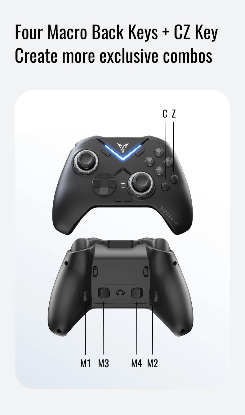 Flydigi Vader 4 Pro Gaming Controller With Hall Rocker Athletic Vibrate Trigger Switch 1000Hz Gamepad For Mobile Switch TV PC