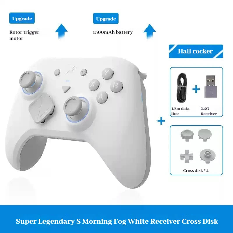 ZD Super Legend S Gaming Controller Wireless Bluetooth Hall Remote Sensing Rgb Motor Apex Switch Pc Android e-sport Gamepad