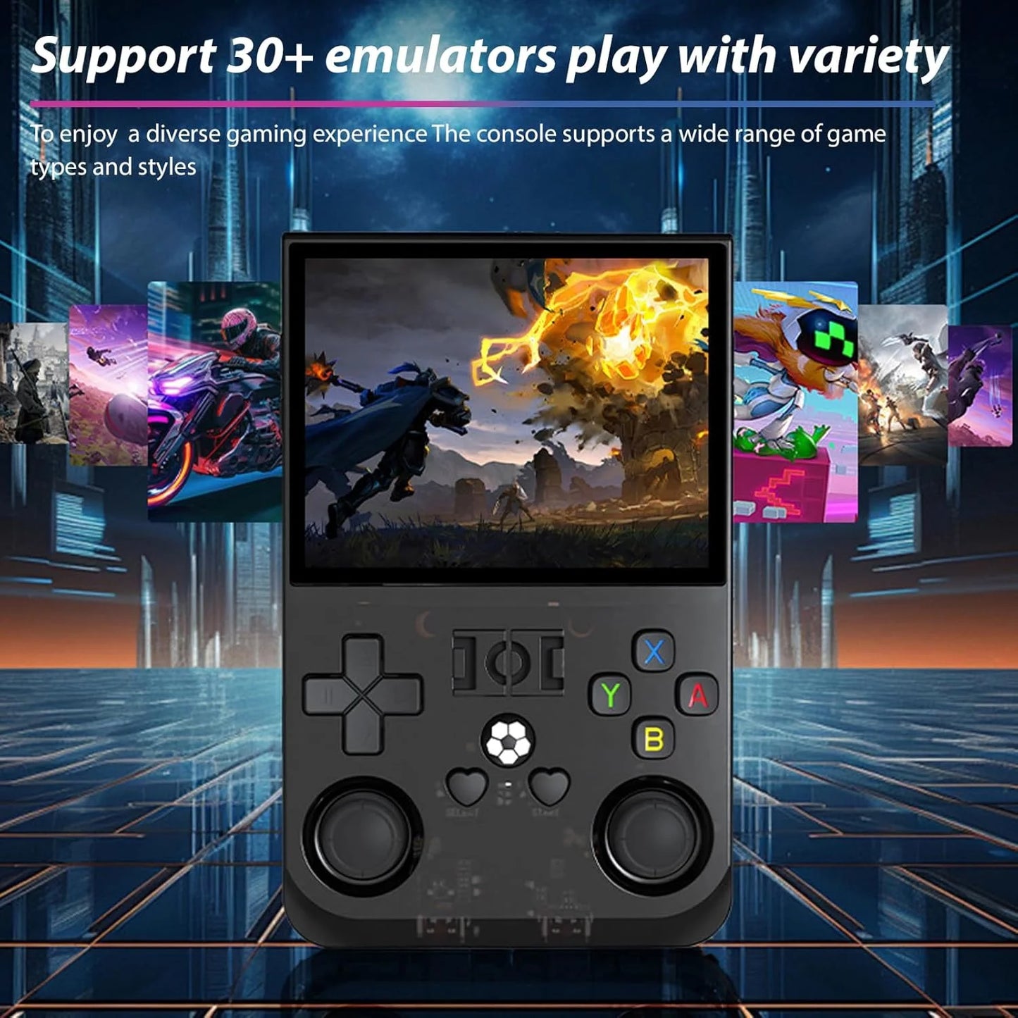 R36 pro Open Source Retro Handheld Video Game Console with 3.5 Inch IPS Screen 128GB Portable Pocket Linux System Gaming Player
