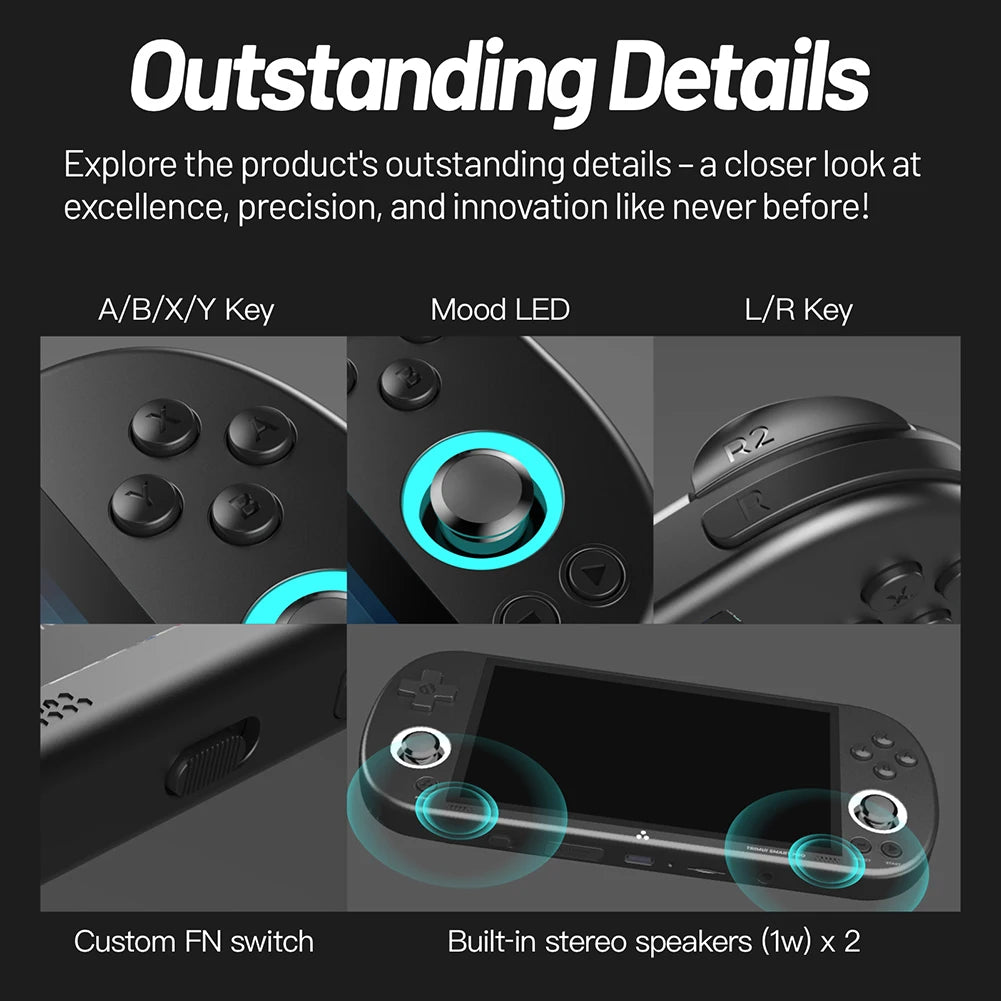 Trimui Smart Pro Handheld Game Console 4.96''IPS Screen Linux System RGB Joystick Video Game Console Gift 30000+ Games