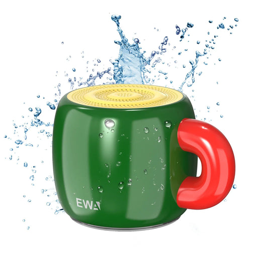 EWA A163 Wireless Bluetooth 5.4 Speaker Cup Type Bass Sound IP67 Waterproof Mini Metal MP3 Player with 700mAh HiFi Sound
