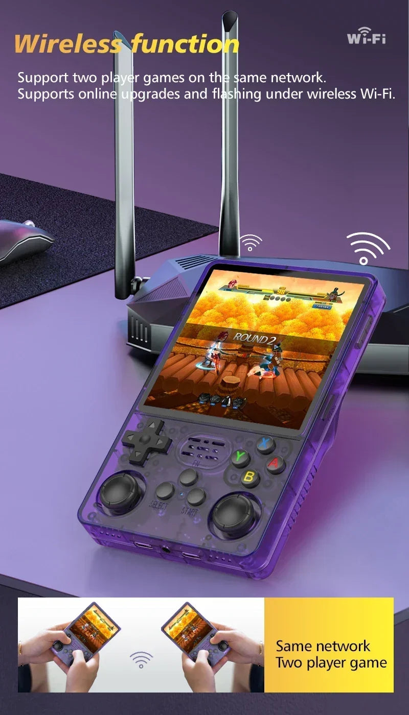 【Hot Sale】4" IPS Retro Handheld Game Console R36Plus, Dual-RAM 1G Chip, ARKOS 2.0 for 15,000+ Games, Portable Gaming for PSP/N64